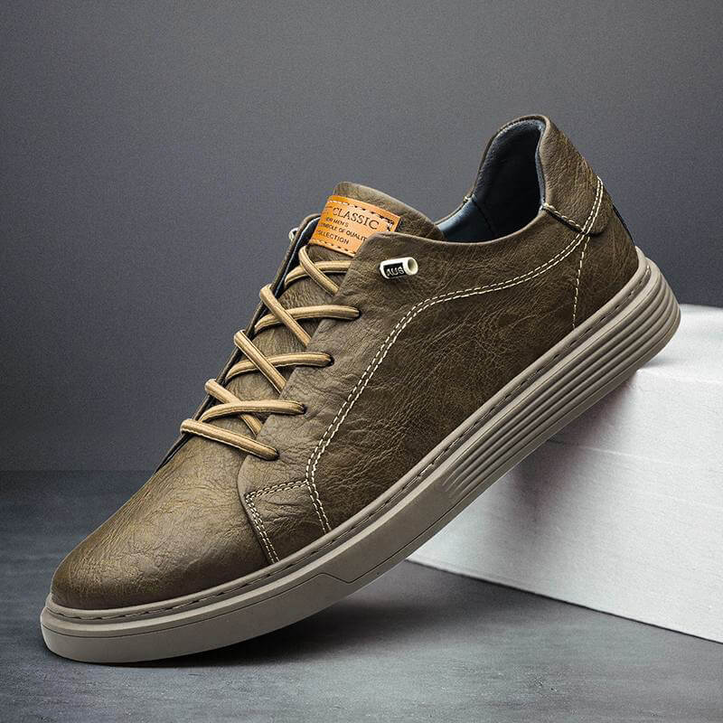 Italienische Leder Sneaker Herren Handgefertigt Casual