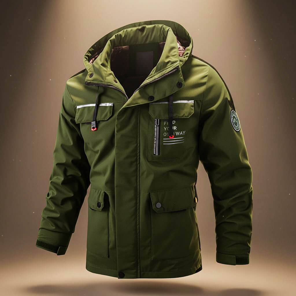 Kapuzen Winterjacke Herren Wetterfest Outdoor Warm