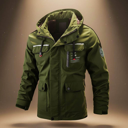 Kapuzen Winterjacke Herren Wetterfest Outdoor Warm