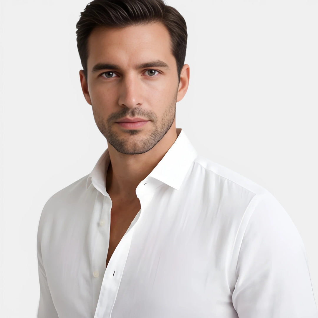 Herren Atmungsaktives Leinenbaumwoll-Hemd – Jennoir