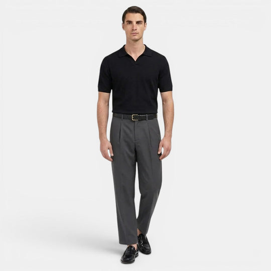Herren Bundfalten-Geradebeinhose – Jennoir