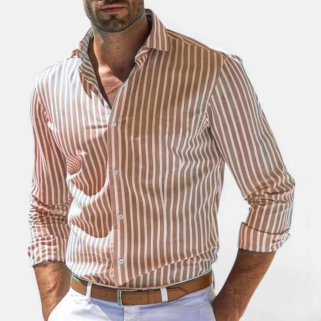 Herren Gestreiftes Klassisches Hemd – Jennoir