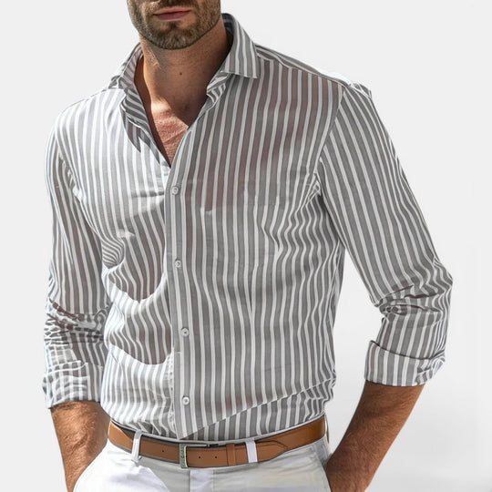 Herren Gestreiftes Klassisches Hemd – Jennoir