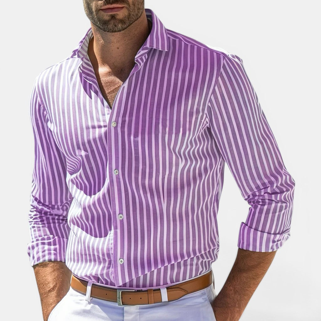Herren Gestreiftes Klassisches Hemd – Jennoir