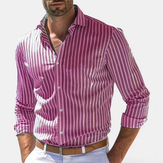 Herren Gestreiftes Klassisches Hemd – Jennoir