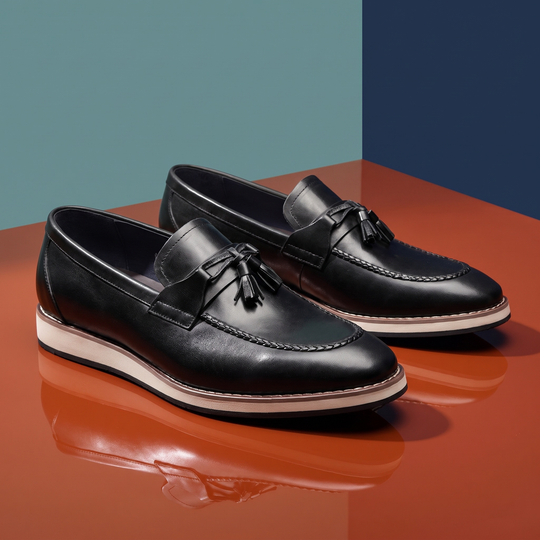 Handgefertigte Rindsleder Loafer Herren Slip-On Weich