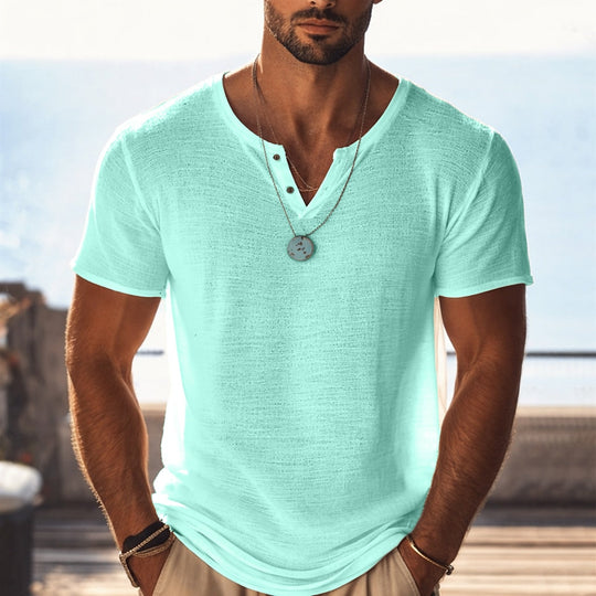 Atmungsaktives Sommer T-Shirt Herren Casual Mesh Strick