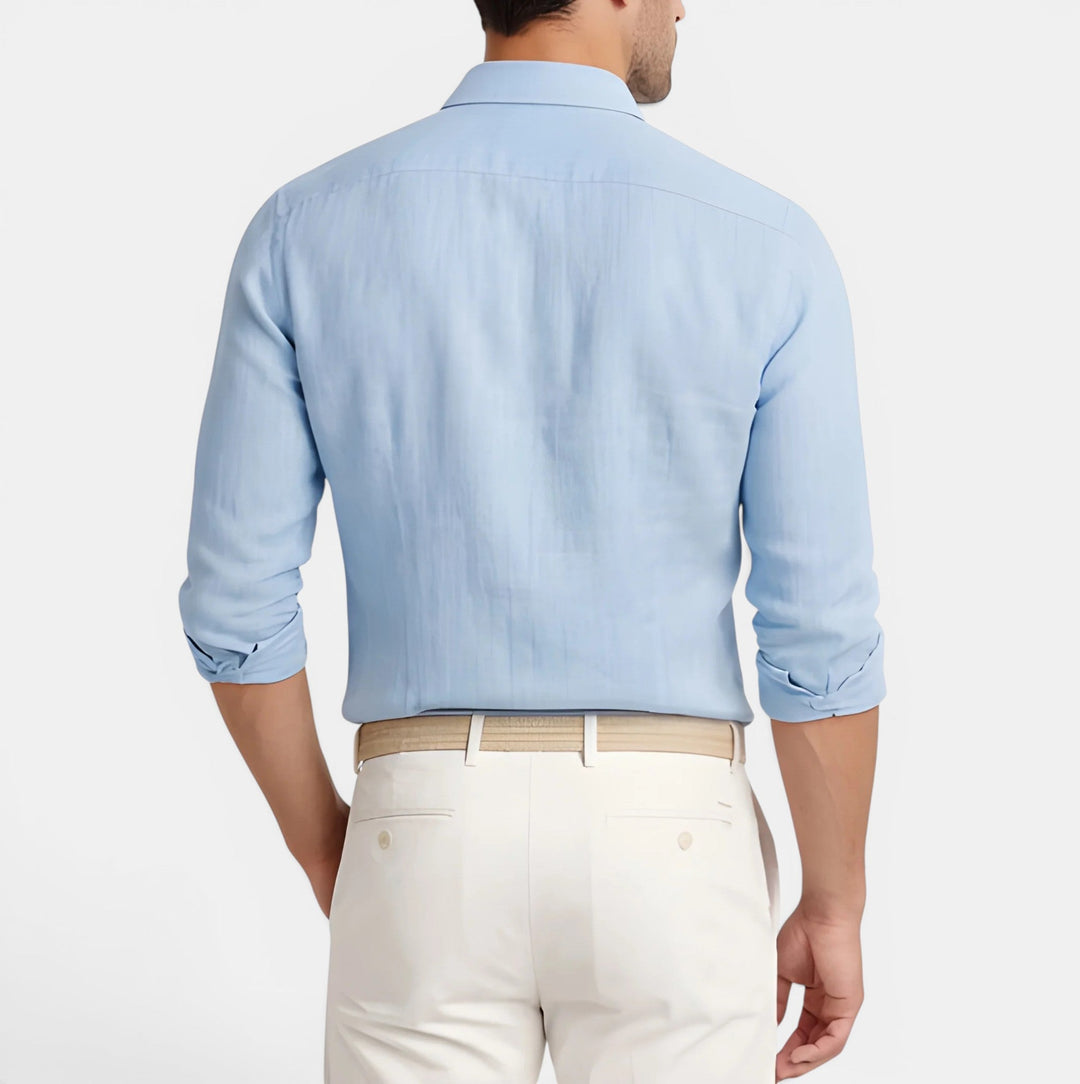 Herren Atmungsaktives Leinenbaumwoll-Hemd – Jennoir