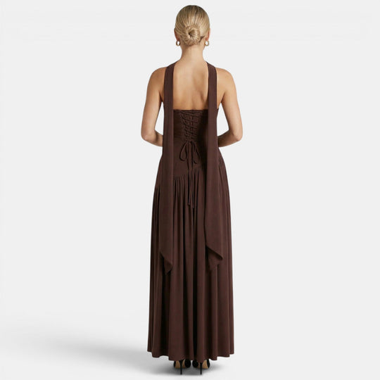 Maxikleid Damen Trägerlos Elegant Fließend Sommer