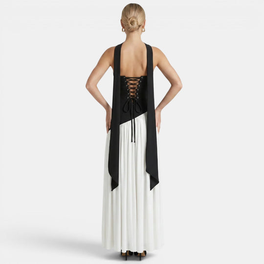 Maxikleid Damen Trägerlos Elegant Fließend Sommer