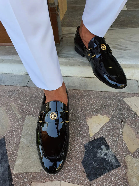 Lackleder Penny Loafer Herren Slip-On Elegant Business