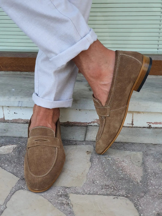 Wildleder Penny Loafer Herren Slip-On Elegant Slipper