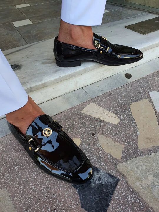 Lackleder Penny Loafer Herren Slip-On Elegant Business