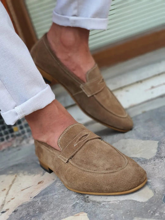 Wildleder Penny Loafer Herren Slip-On Elegant Slipper