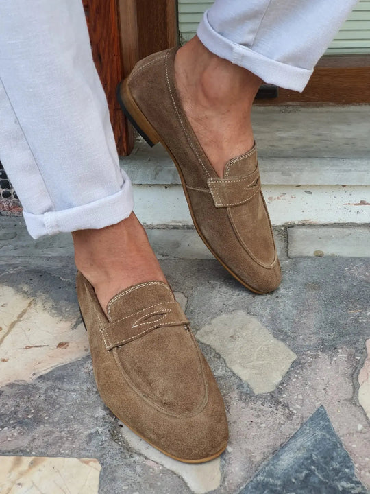 Wildleder Penny Loafer Herren Slip-On Elegant Slipper
