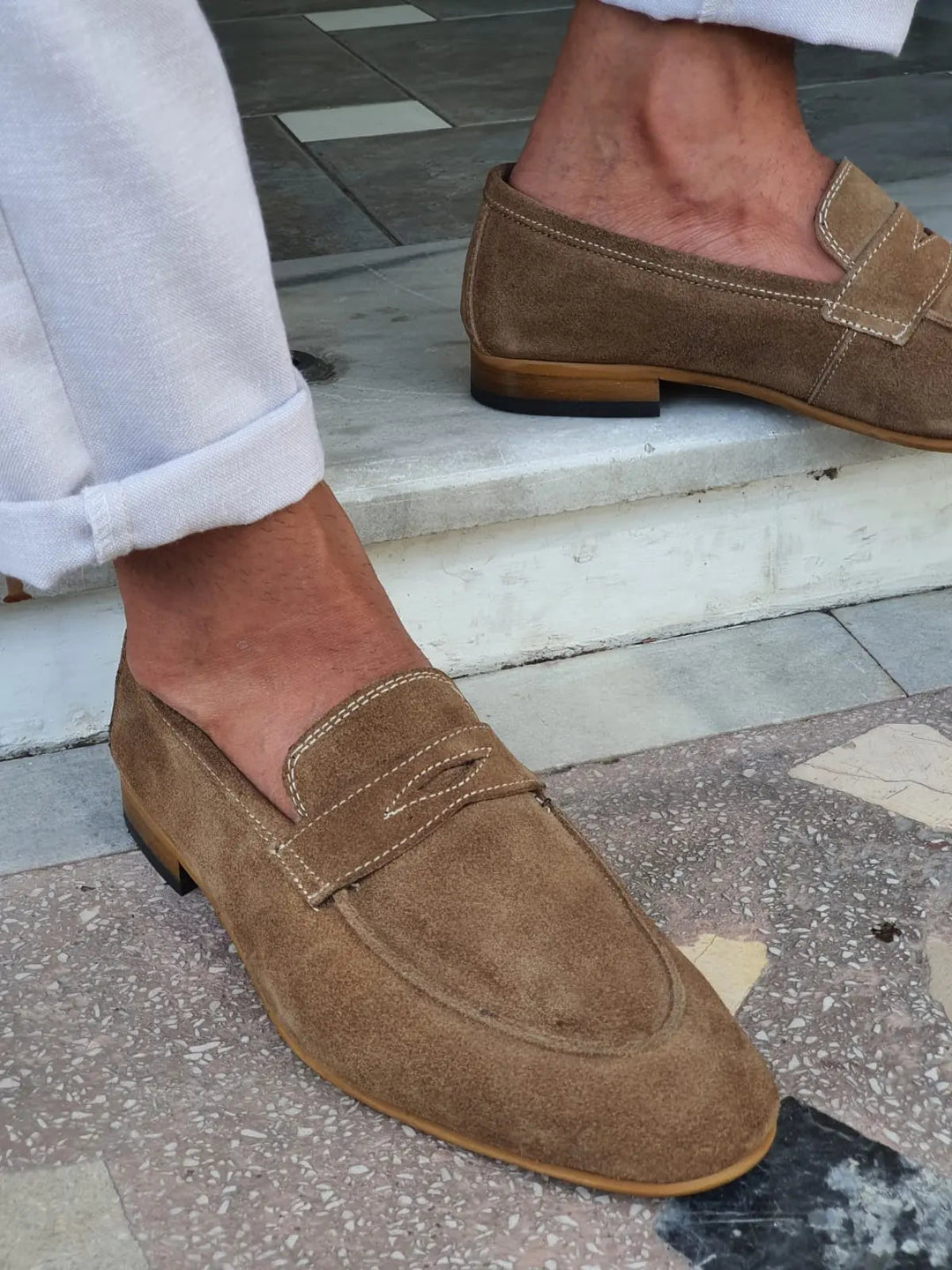 Wildleder Penny Loafer Herren Slip-On Elegant Slipper