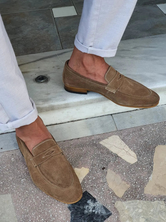 Wildleder Penny Loafer Herren Slip-On Elegant Slipper