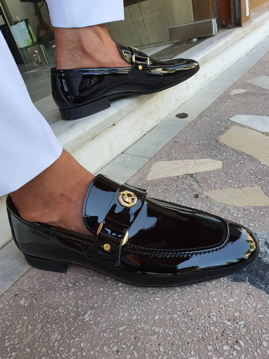 Lackleder Penny Loafer Herren Slip-On Elegant Business