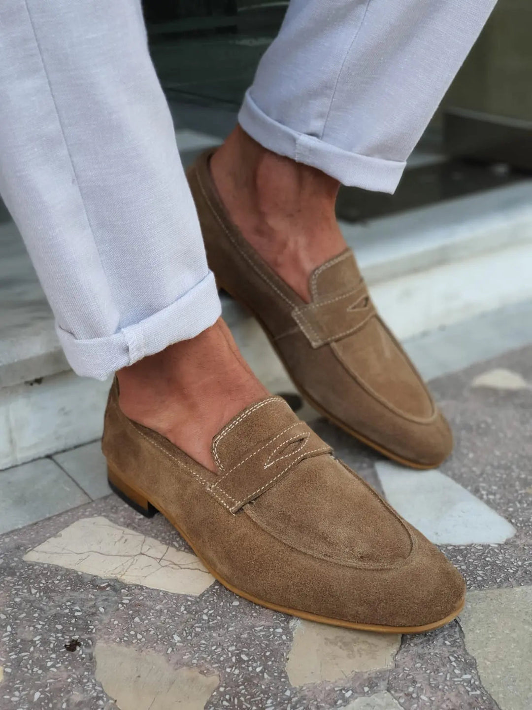 Wildleder Penny Loafer Herren Slip-On Elegant Slipper