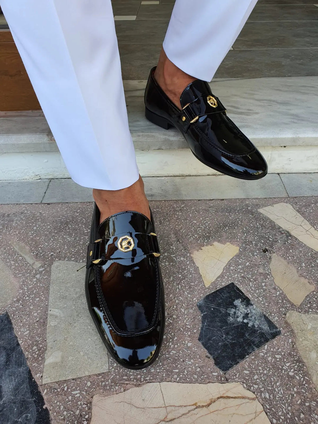 Lackleder Penny Loafer Herren Slip-On Elegant Business