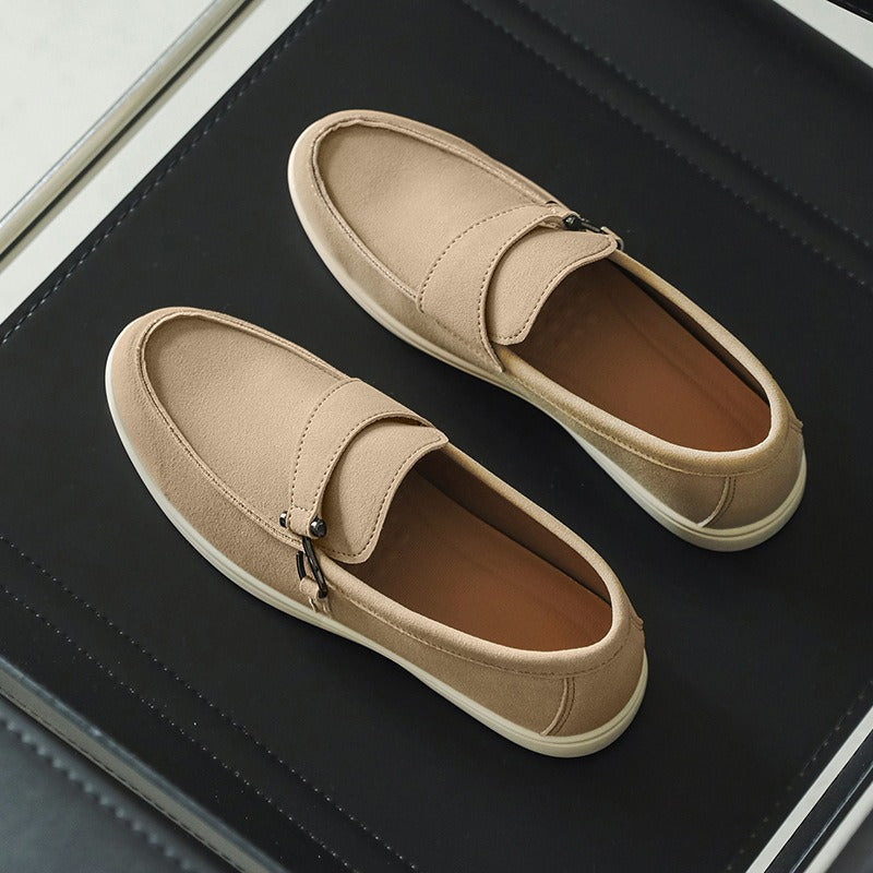 Wildleder Loafer mit Schnalle Herren Slip-On Elegant