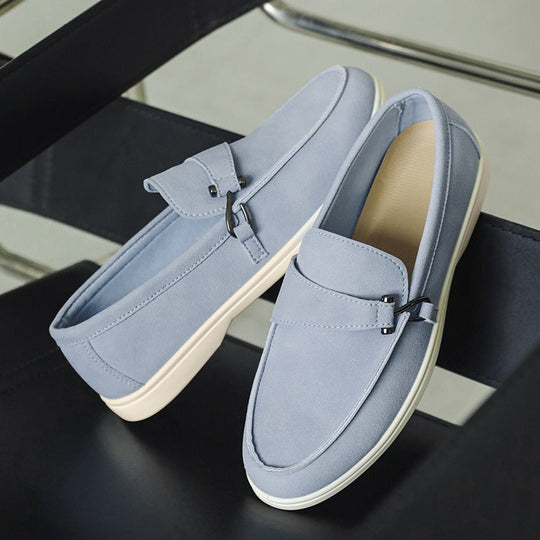 Wildleder Loafer mit Schnalle Herren Slip-On Elegant