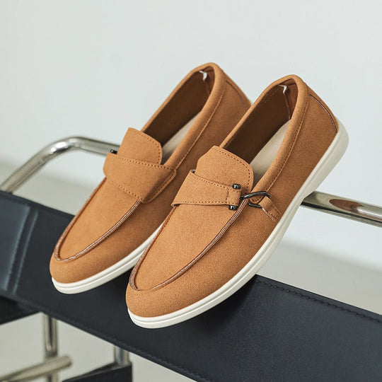 Wildleder Loafer mit Schnalle Herren Slip-On Elegant
