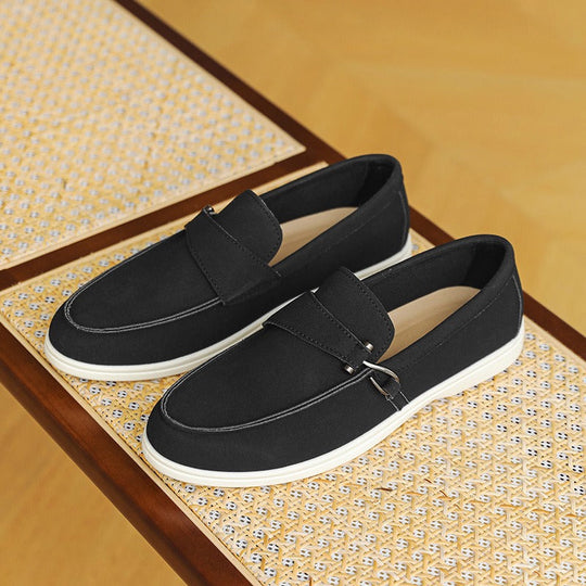 Wildleder Loafer mit Schnalle Herren Slip-On Elegant