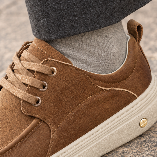 Derby Schuhe Herren Lederoptik Mokassin Kappe Gummisohle