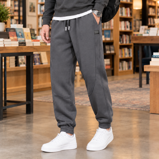 Jogginghose Herren Fleece Gefüttert Verjüngt Kordelzug