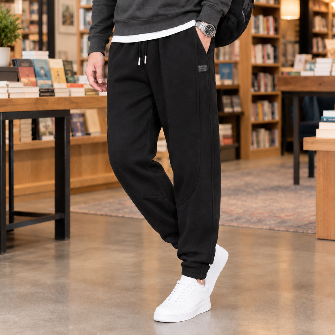 Jogginghose Herren Fleece Gefüttert Verjüngt Kordelzug