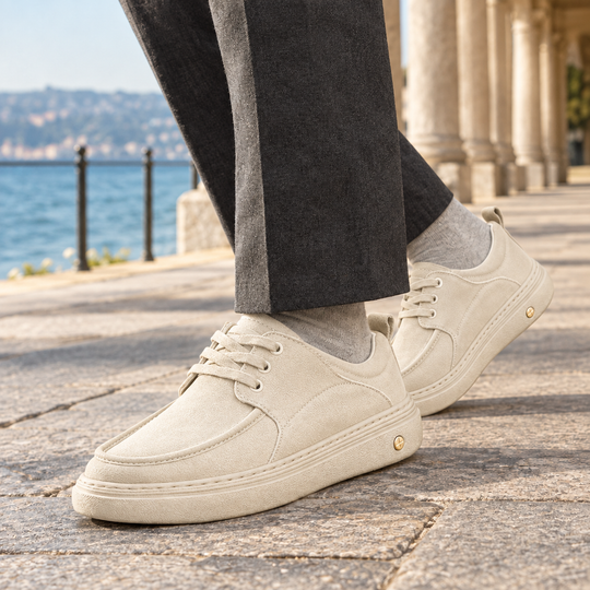 Derby Schuhe Herren Lederoptik Mokassin Kappe Gummisohle
