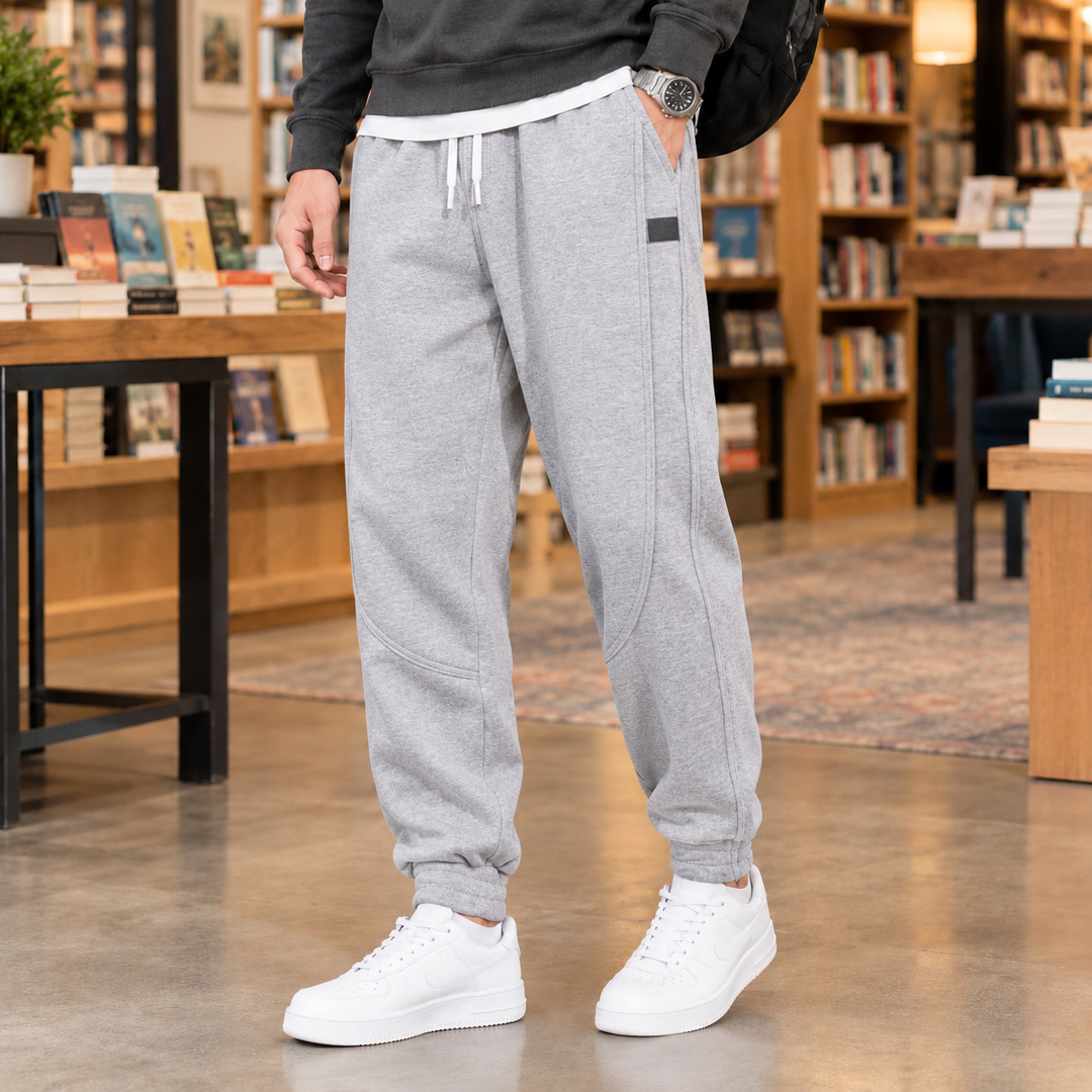 Jogginghose Herren Fleece Gefüttert Verjüngt Kordelzug