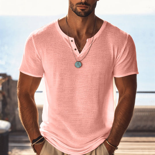 Atmungsaktives Sommer T-Shirt Herren Casual Mesh Strick