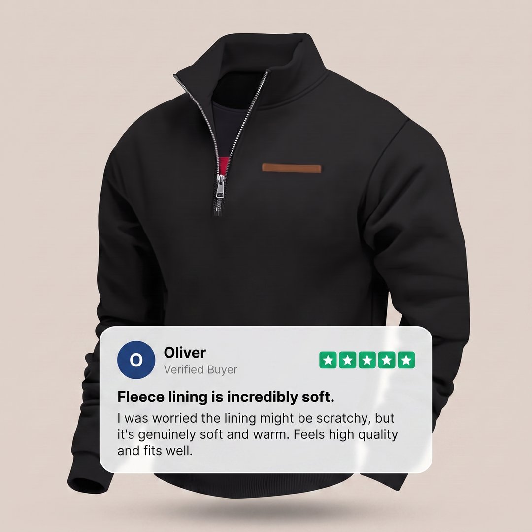 Fleece Sweatshirt Herren Weich Gefüttert Alltagstauglich