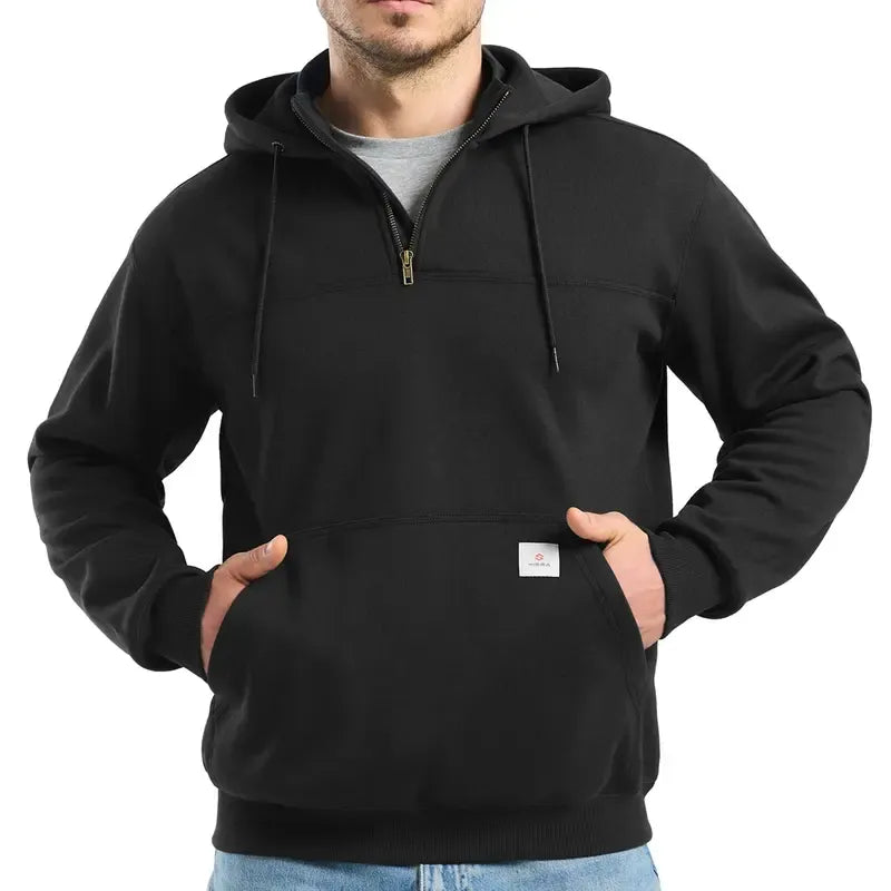 Wasserabweisender Halbzip Hoodie Herren Work Kapuze