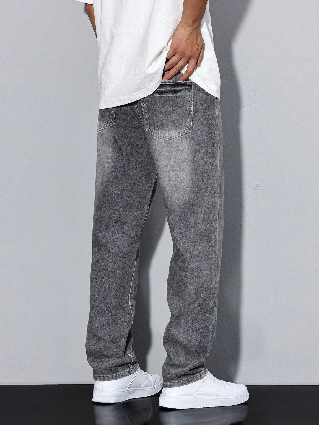 Baggy Denim Jeans Herren Weit Streetwear Fünf-Pocket
