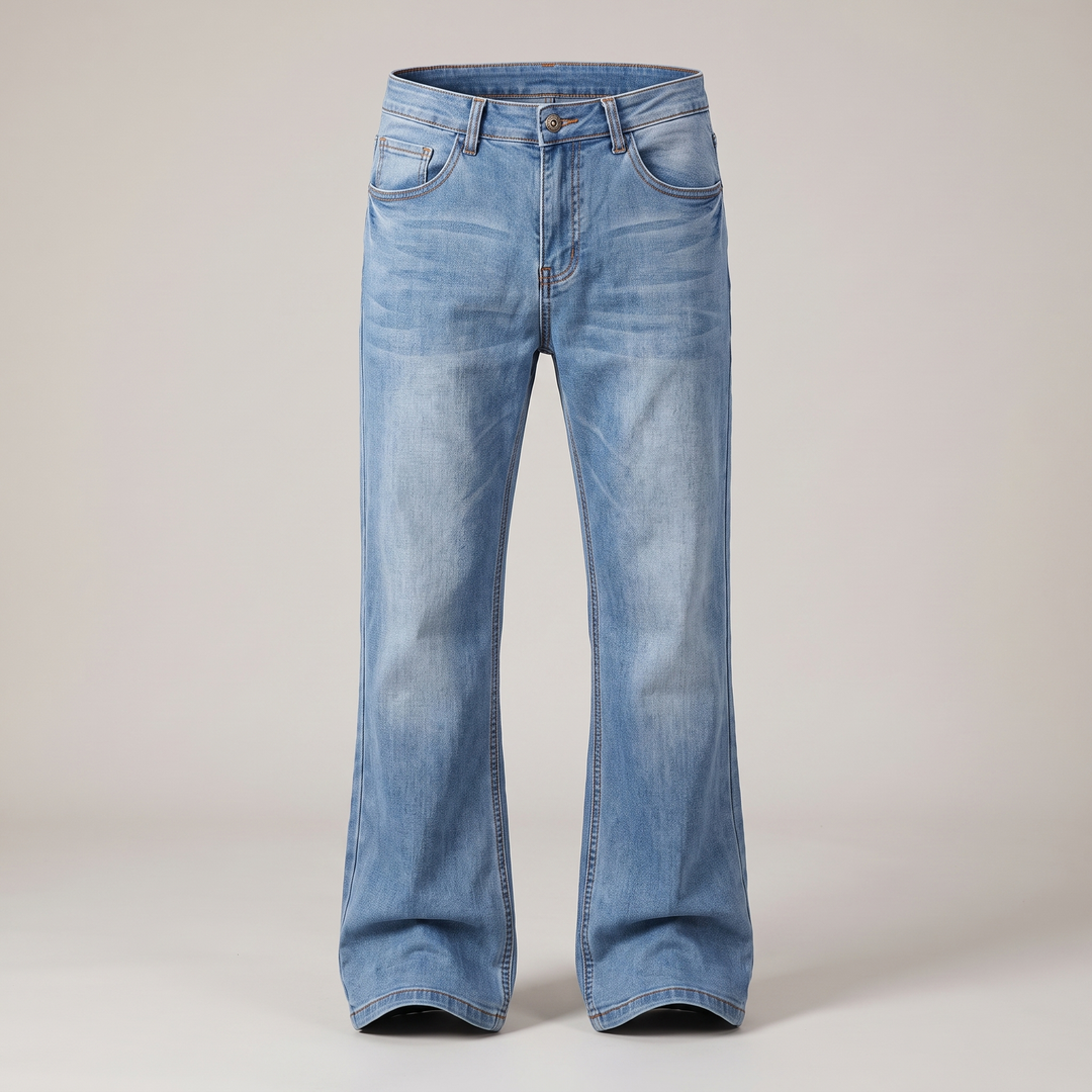Bootcut Jeans Herren Ausgestellt Gerade Robuster Denim