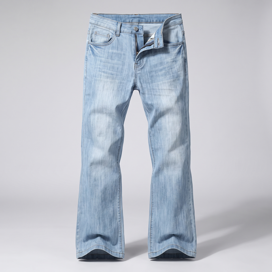 Bootcut Jeans Herren Ausgestellt Gerade Robuster Denim
