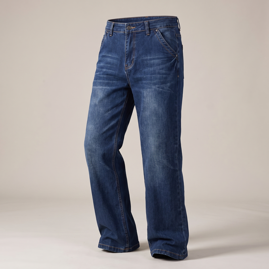 Bootcut Jeans Herren Ausgestellt Gerade Robuster Denim