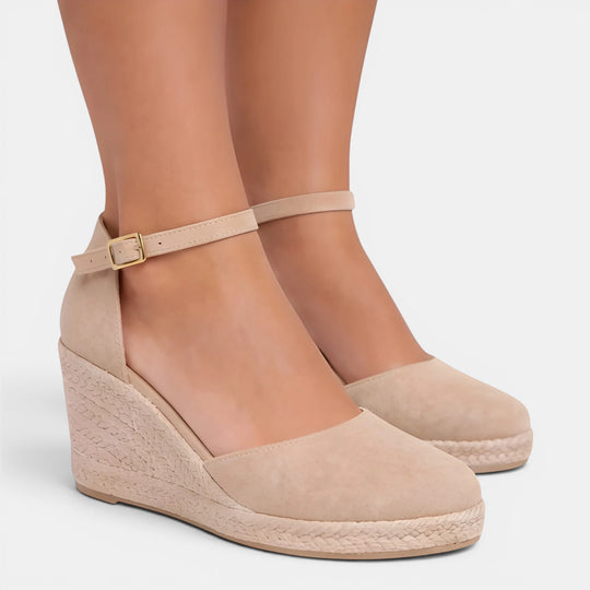 Keilsandaletten Damen Geschlossene Spitze Bequem Sommer