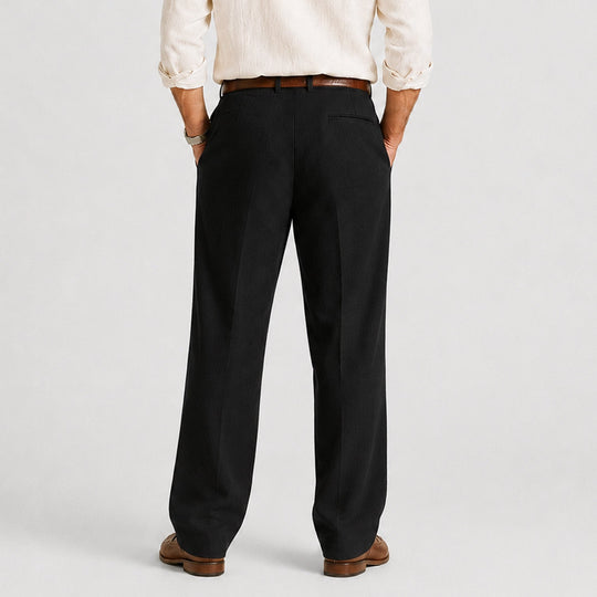 Leinen Hose Herren Gerade Smart Casual Locker Stoffhose