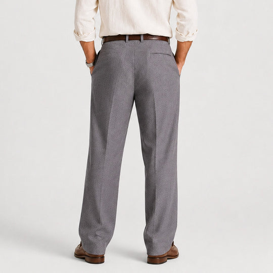 Leinen Hose Herren Gerade Smart Casual Locker Stoffhose