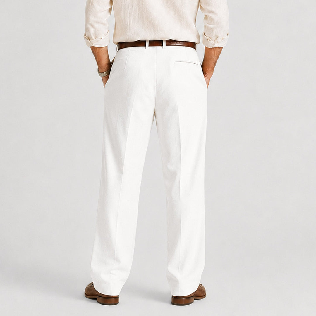 Leinen Hose Herren Gerade Smart Casual Locker Stoffhose