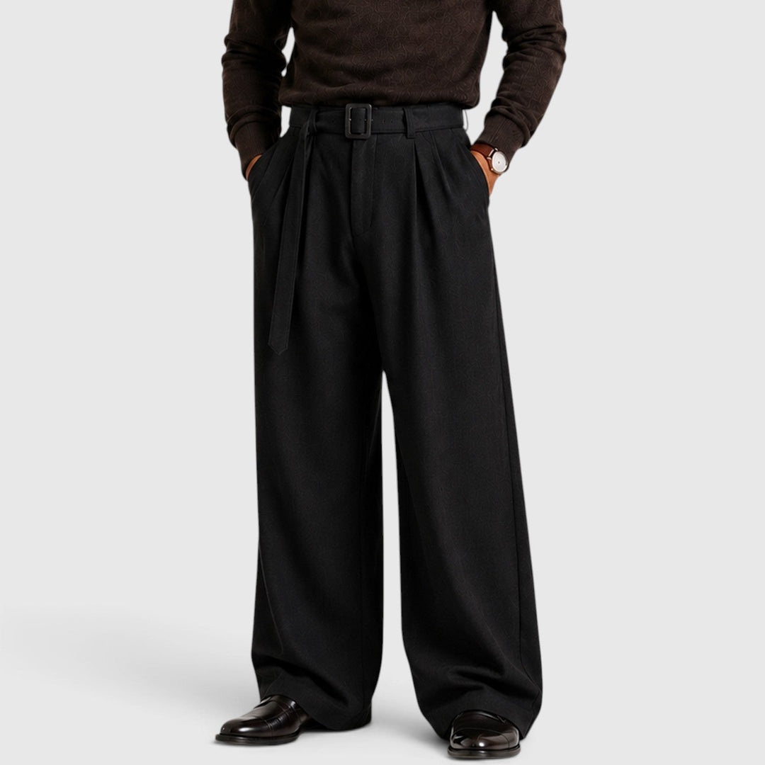 Bundfalten Anzughose Herren Gerade Elegant Business