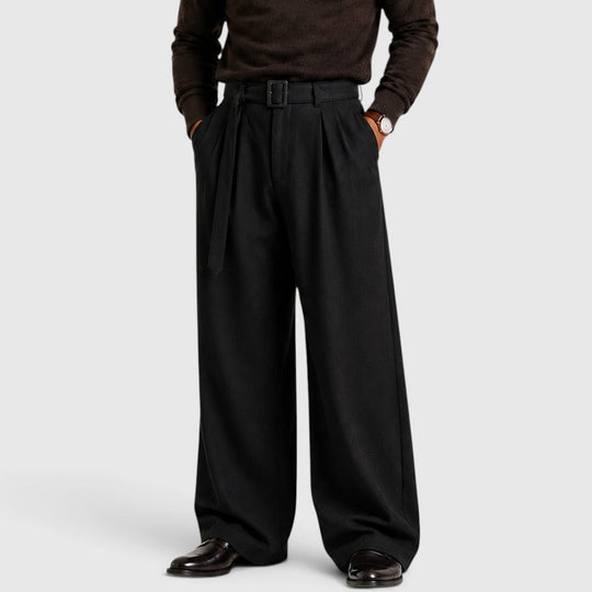 Bundfalten Anzughose Herren Gerade Elegant Business