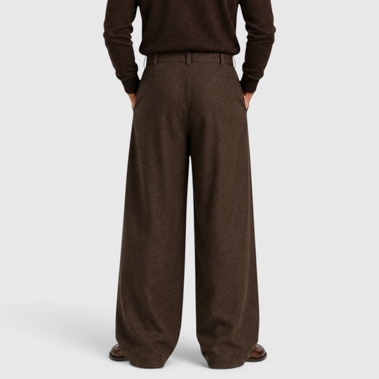 Bundfalten Anzughose Herren Gerade Elegant Business