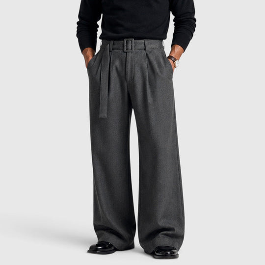 Bundfalten Anzughose Herren Gerade Elegant Business
