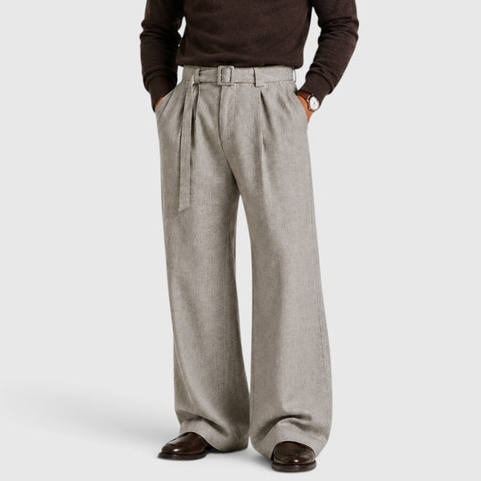 Bundfalten Anzughose Herren Gerade Elegant Business