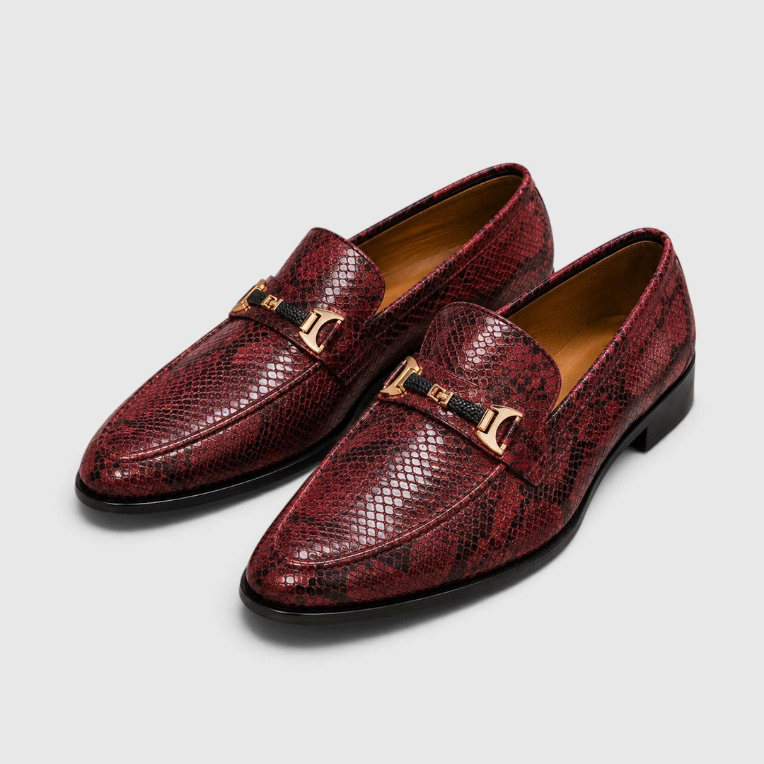 Spitze Leder Loafer Herren Slip-On Elegant Anzugschuhe